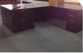 Work side of Deluxe Reff Exel El Desk. Mark Downs Office Furniture has 9 of these from $399! Get yours today!